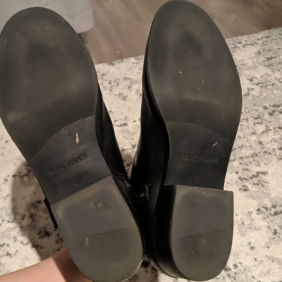 Black Leather Moto Booties - Picture 7 of 8